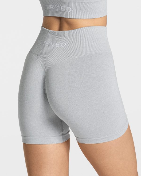 Modische Timeless Scrunch Short in Farbe Hellgrau – Bild 4