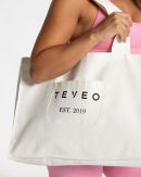 TEVEO TOTE BAG Off White mit hoher Taille