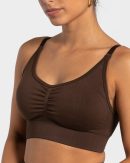 Damen Charming Scrunch Bh Braun mit Komfort