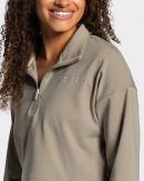 Charming Zip Sweater Khaki für Sport und Alltag