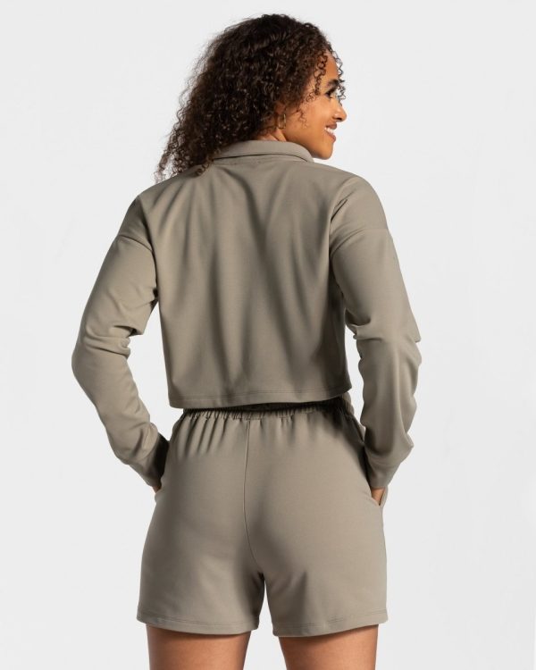 Charming Zip Sweater Khaki für Sport und Alltag – Bild 2