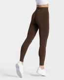 Classy Leggings Dunkelbraun mit hoher Taille