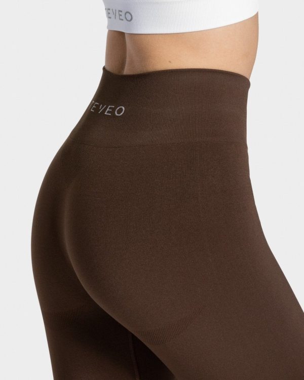 Classy Leggings Dunkelbraun mit hoher Taille – Bild 4