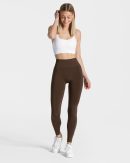 Classy Leggings Dunkelbraun mit hoher Taille