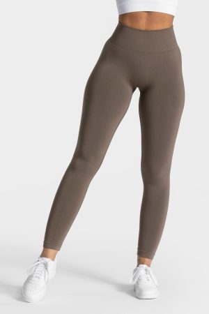 Classy Seamless Leggings "Taupe" - TEVEO
