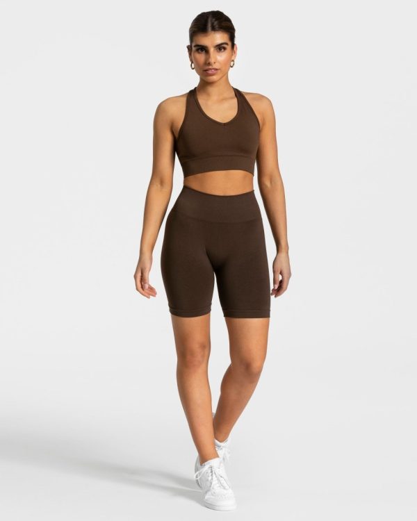 Classy Short Dunkelbraun mit hoher Taille – Bild 3