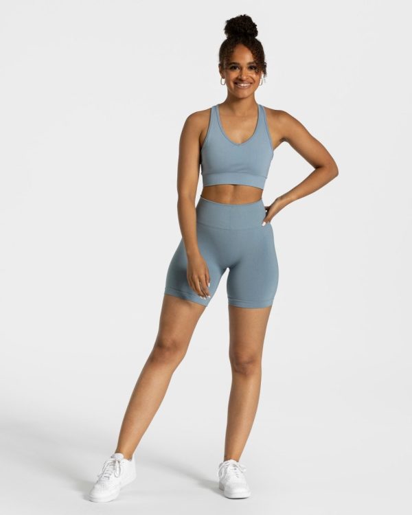 Modische Classy Short in Farbe Stahlblau – Bild 5