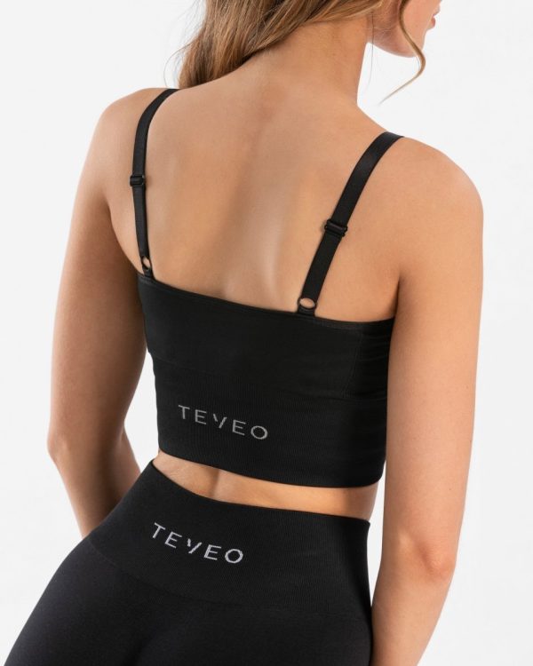 Damen Essential V-Top Schwarz mit Komfort – Bild 4