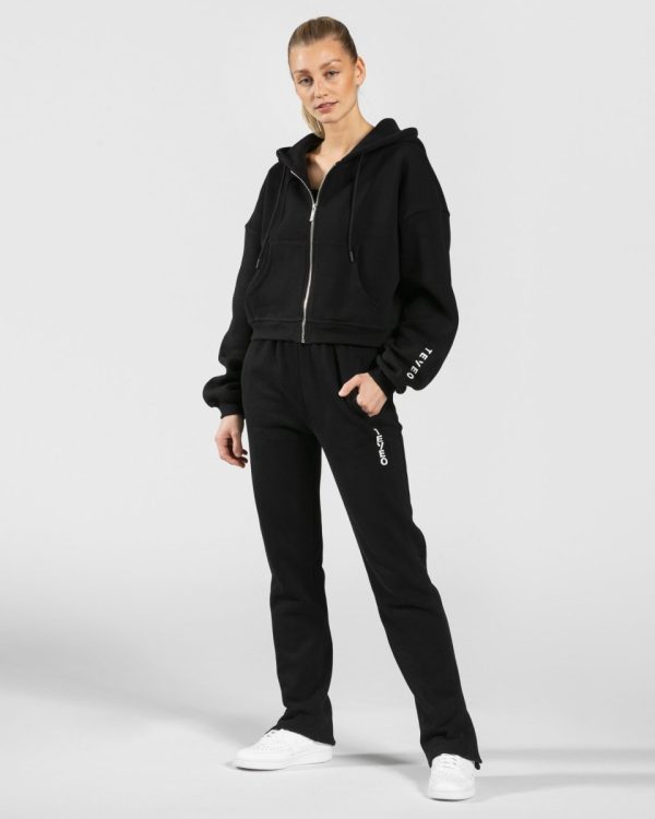 Sassy Slit Jogger Damenhose in Schwarz – Bild 3