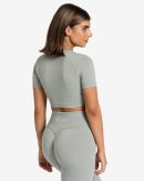Sensation Crop Top Grau für Sport und Alltag