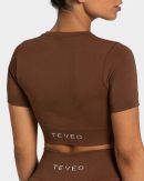 Sensation Crop Top Karamell für Sport und Alltag