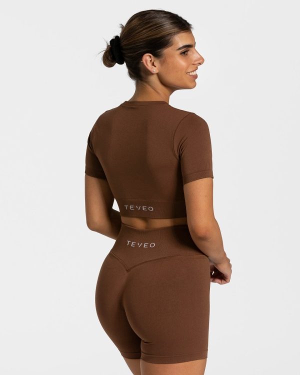 Sensation Crop Top Karamell für Sport und Alltag – Bild 2