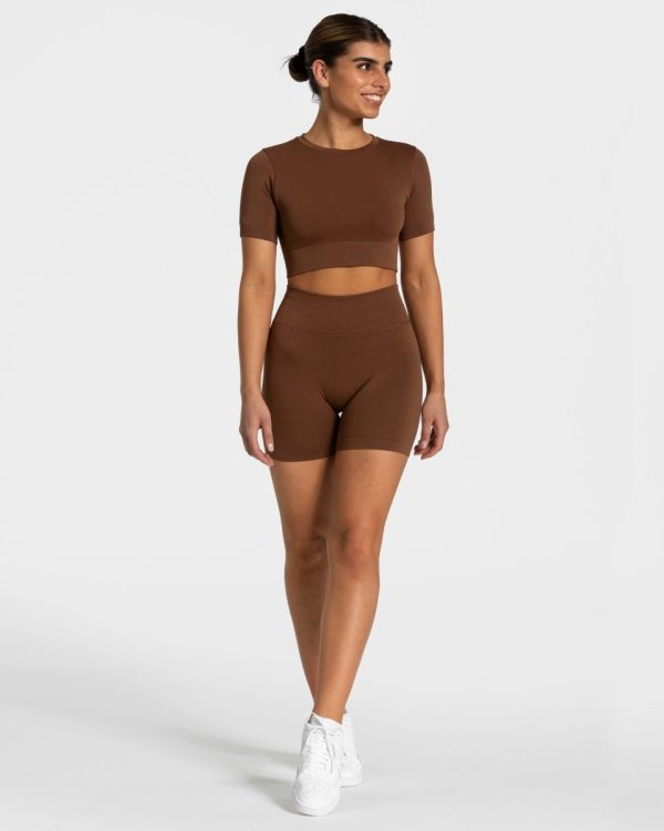 Sensation Crop Top Karamell für Sport und Alltag – Bild 3