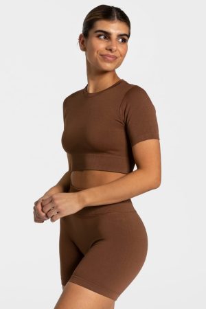 Sensation Crop Top "Karamell" - TEVEO