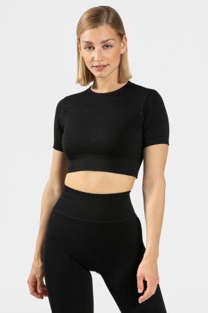 Sensation Crop Top "Schwarz" - TEVEO