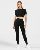 Modische Sensation Crop Top in Farbe Schwarz