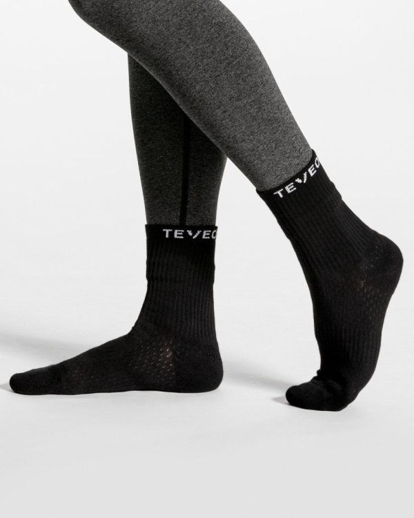 Damen TEVEO Air Socken (2er) Schwarz mit Komfort – Bild 2
