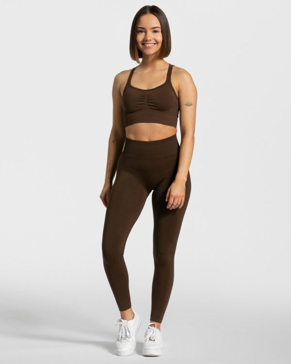 Modische Timeless Scrunch Bh in Farbe Dunkelbraun – Bild 3