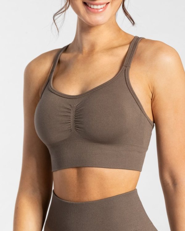 Timeless Scrunch Bh Taupe für Sport und Alltag – Bild 4