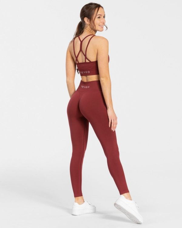 Modische Timeless Scrunch Bh in Farbe Weinrot – Bild 5