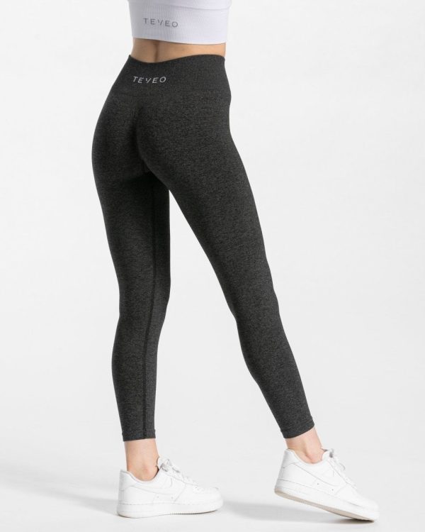 Timeless Scrunch Leggings Damenhose in Dunkelgrau – Bild 2