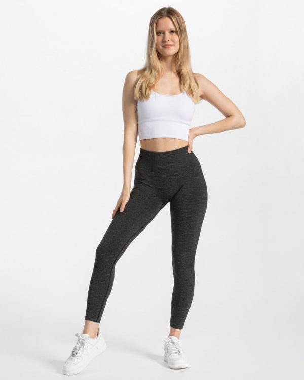 Timeless Scrunch Leggings Damenhose in Dunkelgrau – Bild 5