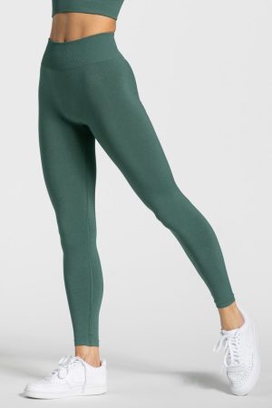 Timeless Scrunch Leggings "Dunkelgrün" - TEVEO