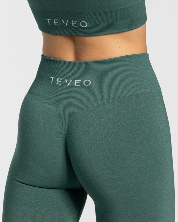 Timeless Scrunch Leggings Dunkelgrün für Sport un – Bild 4