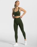 Damen Timeless Scrunch Leggings Khaki mit Komfort