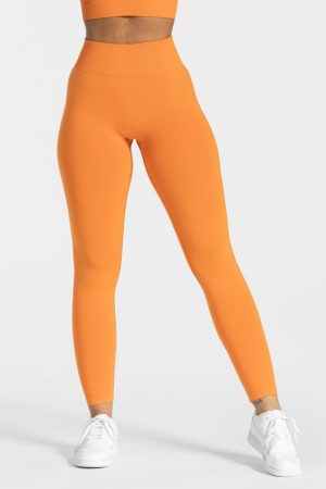 Timeless Scrunch Leggings "Orange" - TEVEO