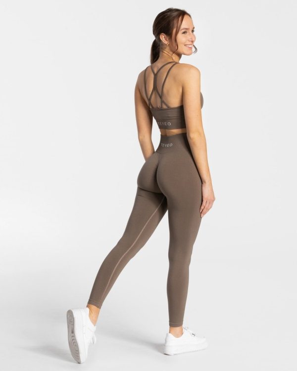 Damen Timeless Scrunch Leggings Taupe mit Komfort – Bild 5