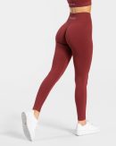 Timeless Scrunch Leggings in Weinrot für Damen