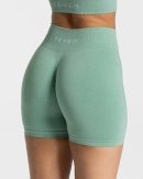 Timeless Scrunch Short Salbei mit hoher Taille