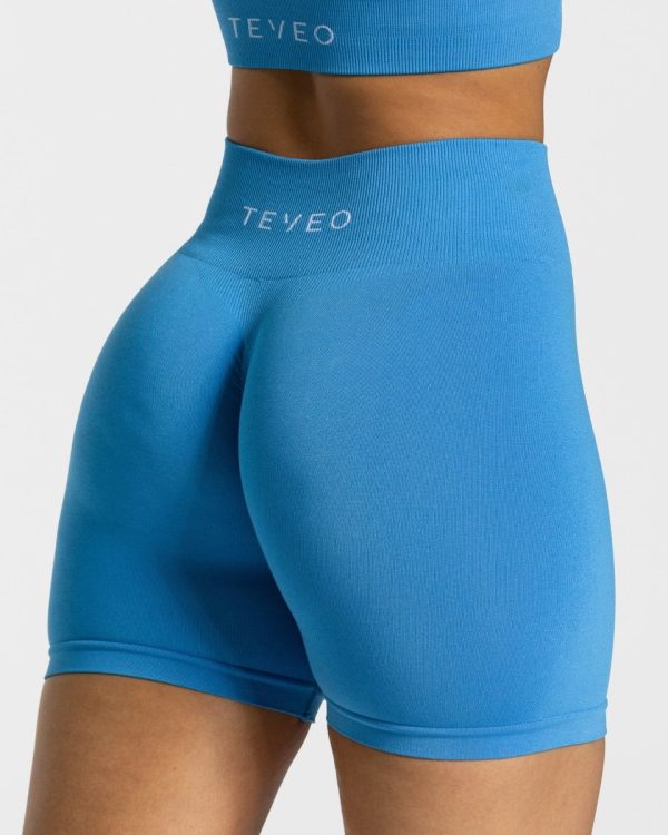 Timeless Scrunch Short Damenhose in Sommerblau – Bild 4