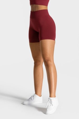Timeless Scrunch Short "Weinrot" - TEVEO