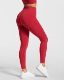 True Leggings Rot mit hoher Taille