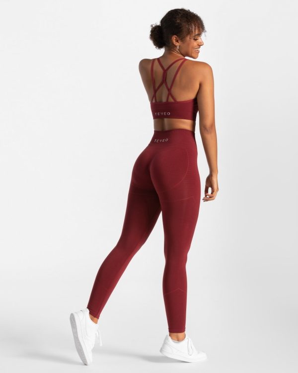 True Leggings Weinrot für Sport und Alltag – Bild 3