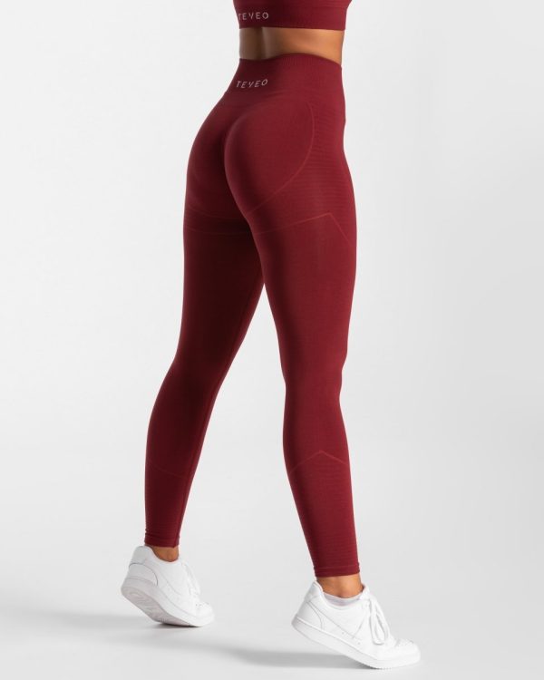 True Leggings Weinrot für Sport und Alltag – Bild 2